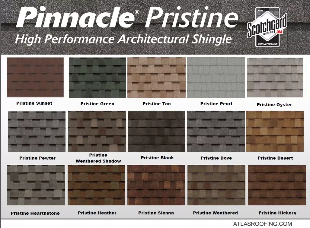 Atlas Pinnacle Pristine Color Chart